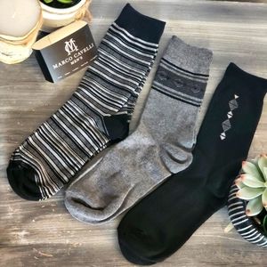 𝅺marco Cavelli 3pk Mens Dress Socks NIB